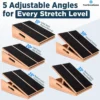 Wooden Slant Board: 5-Angle Calf Stretcher for Pain Relief & Mobility