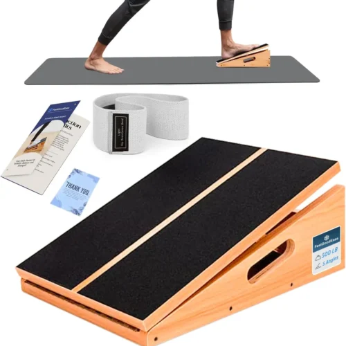 Wooden Slant Board: 5-Angle Calf Stretcher for Pain Relief & Mobility