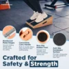 Wooden Slant Board: 5-Angle Calf Stretcher for Pain Relief & Mobility