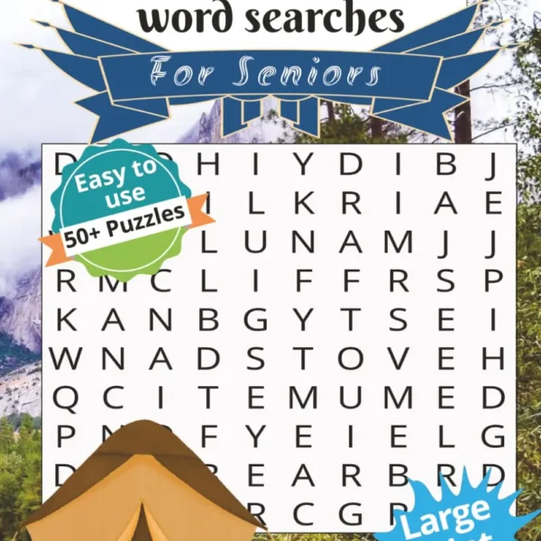 Camping Word Searches For Seniors: 55 Large Print Puzzle