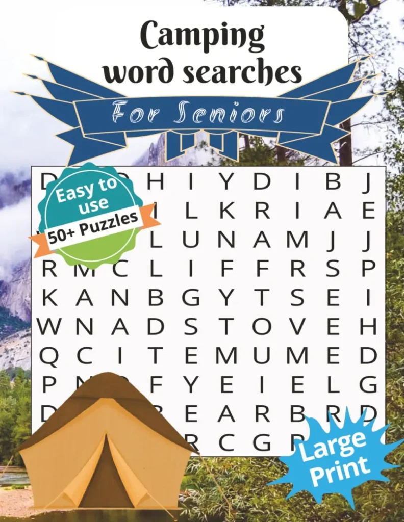 Camping Word Search Puzzles: Large Print for Seniors & Adults 1 Camping Word Searches For Seniors