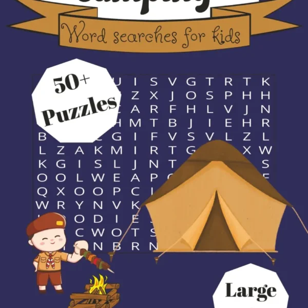 Camping Word Searches for Kids: Word searches for kids: 50+ Puzzles