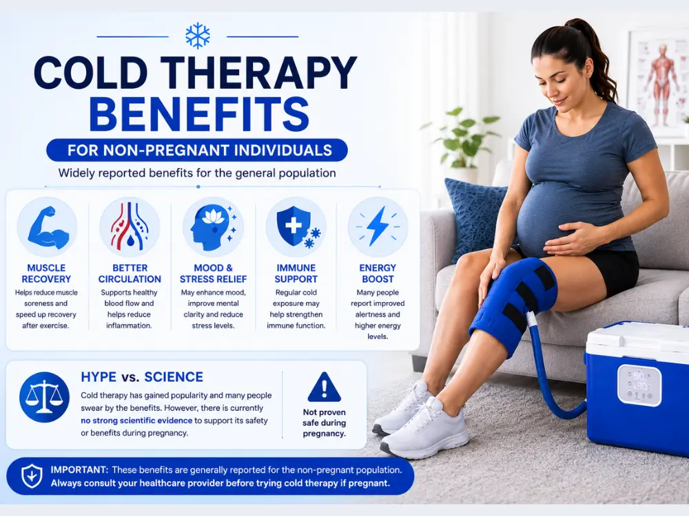 Cold therapy benefits for non pregnant individuals