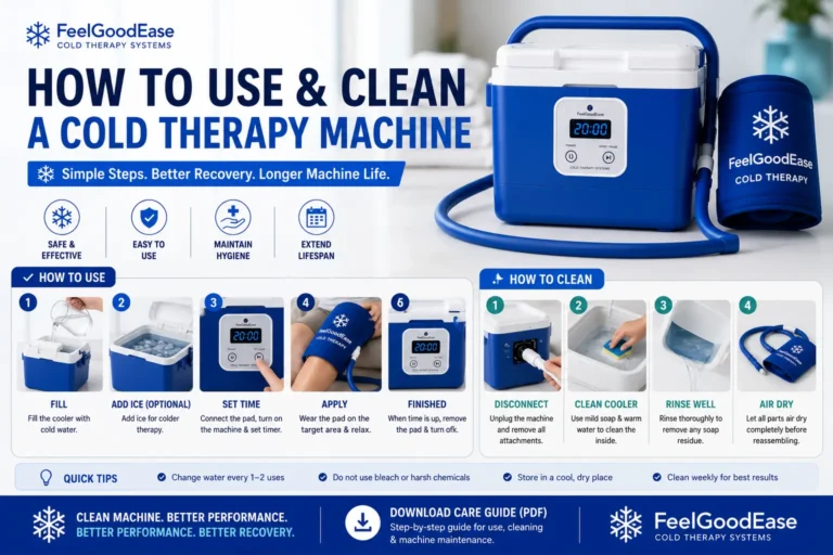 how to use and clean cold therapy machine