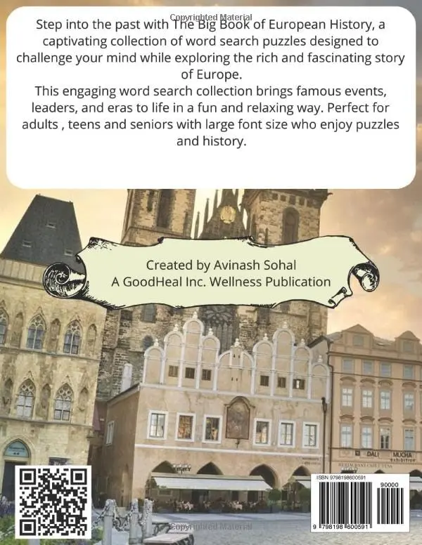 Big Book of European History Word Search for All Big Book of European History Word Search: 110 Puzzles for Adults & Seniors