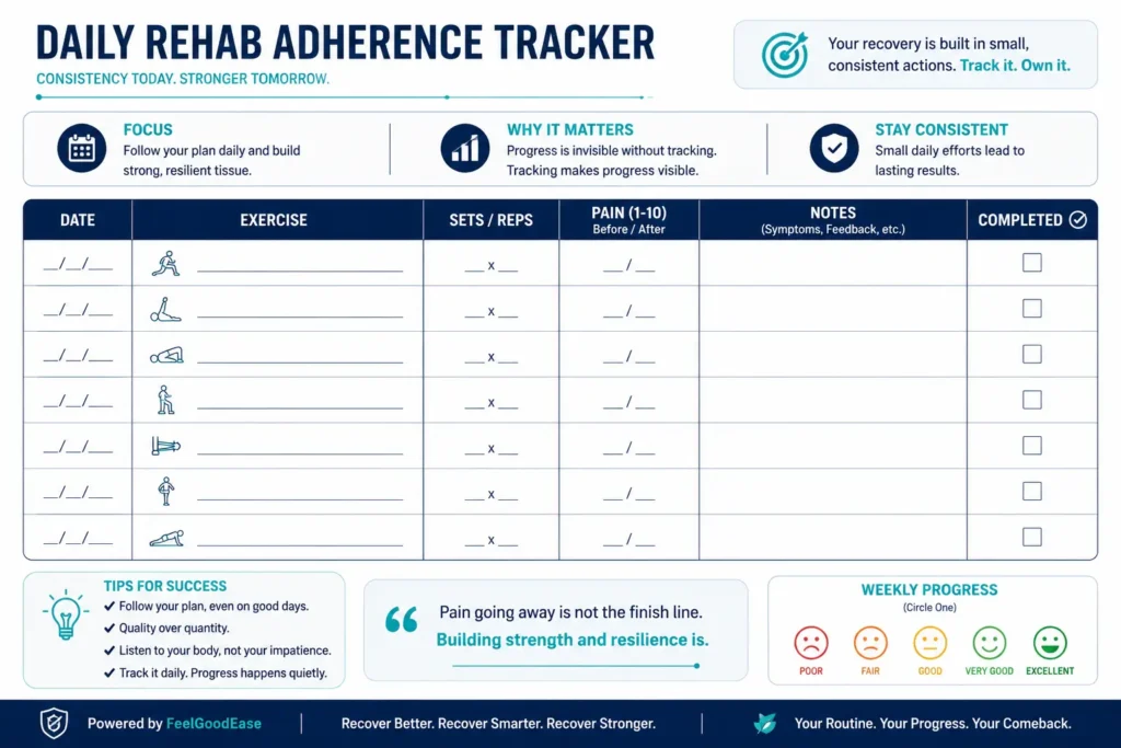 Daily rehab tracker worksheet