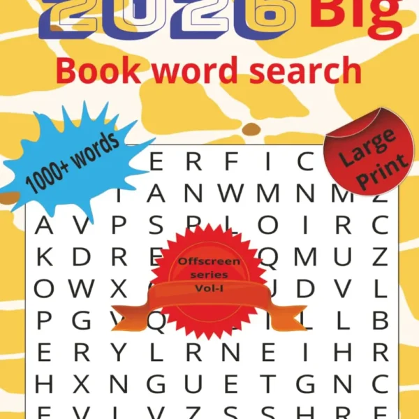 Large Print Word Search Book for Adults & Seniors - 1000+ Puzzles