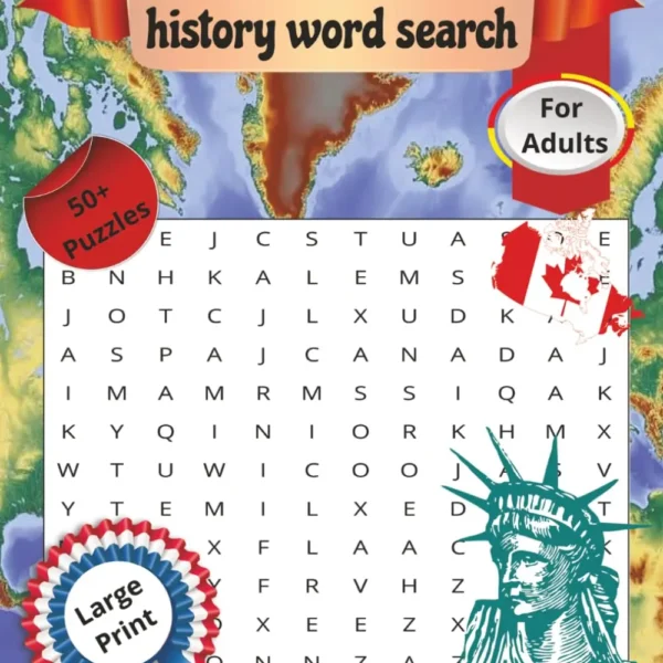 North America History Word Search: 55 Puzzles for Adults & Teens