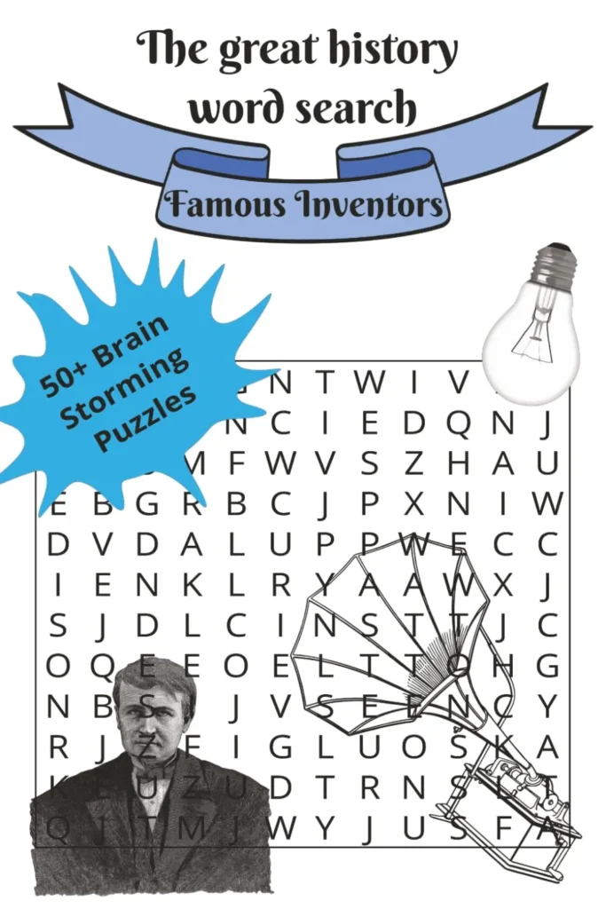 Great History Word Search: Famous Inventors | 55 Puzzles, Large Print 1 great history word search