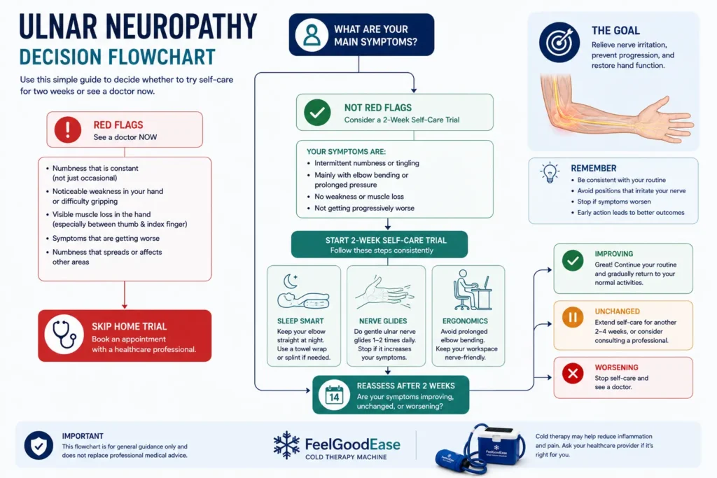 Ulnar neuropathy decision flowchart